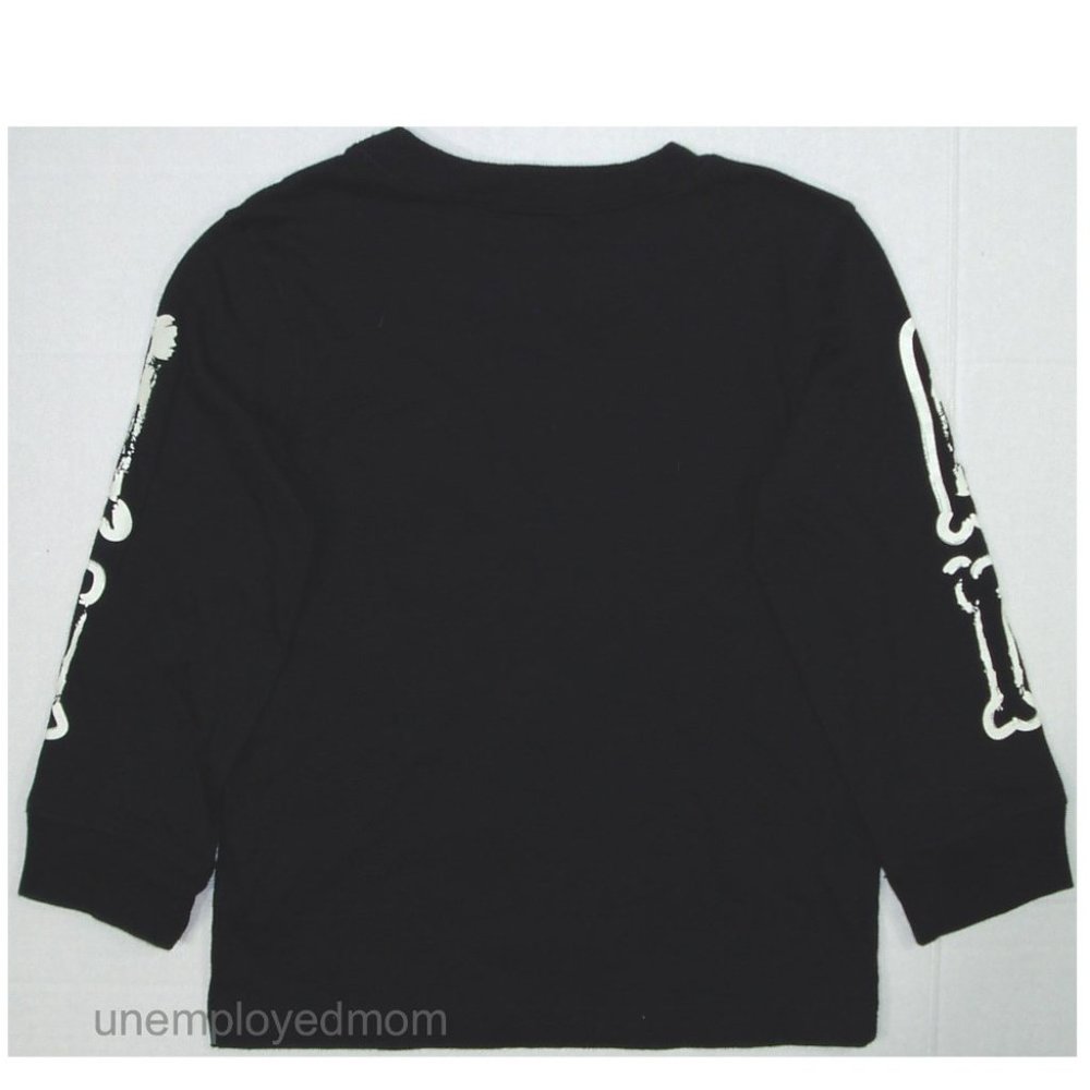 Skeleton Bones Boys Halloween Tee Top NWT - Picture 4 of 6